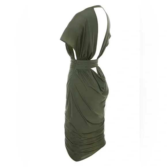 Mistress Rocks Madame Drape Back Slinky Dress - Picture 8 of 15